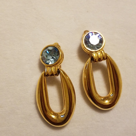 Givenchy Jewelry - 💎Givenchy - Golden Blue Clip-On Earrings Givenchy Jewelry - 💎Givenchy - Golden Blue Clip-On Earrings